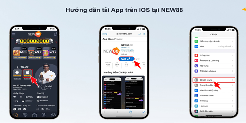 Cách tải app New88 trên IOS